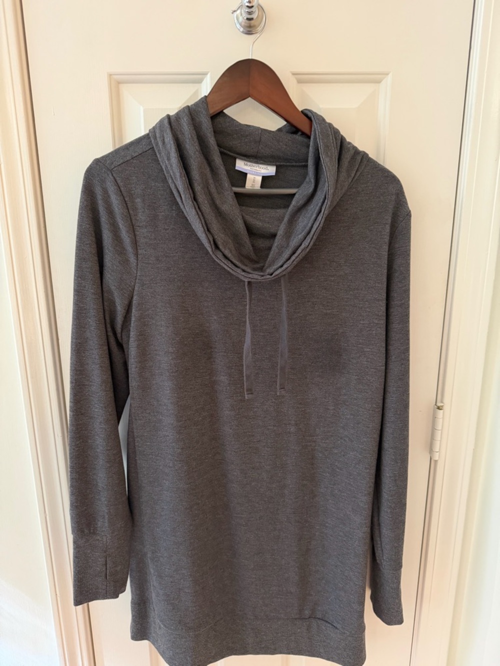 MOTHERHOOD MATERNITY Gray Cowl-Neck Long Sleeve Sweater